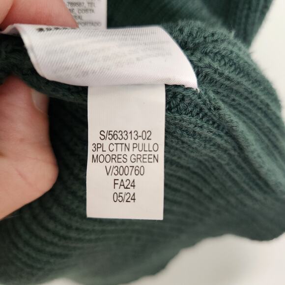 GAP Maternity Oversized Ribbed V-Neck Sweater Green, XS - Picture 11 of 11